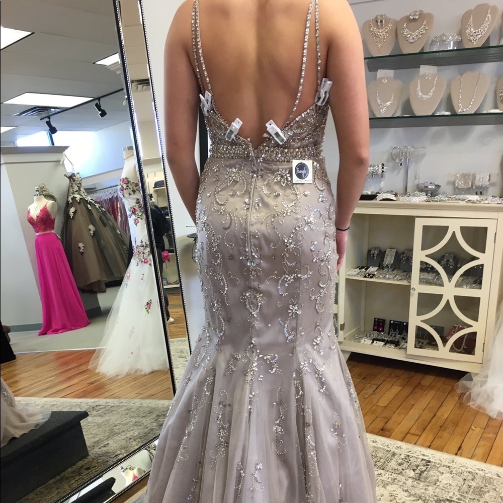 Champagne prom dress, NEVER BEEN WORN!